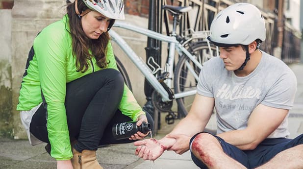 Como tratar lesões depois de uma queda de bicicleta?